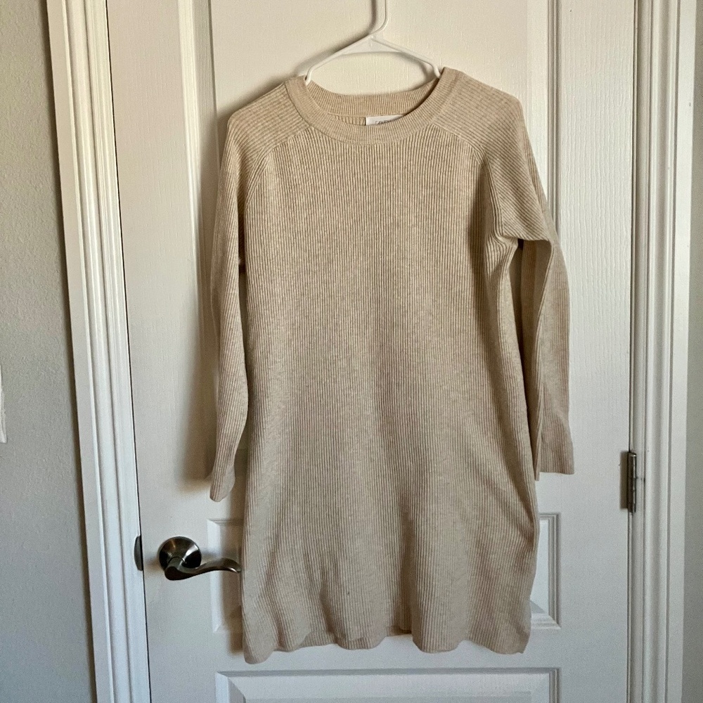 Zara ribbed knit sweater dress